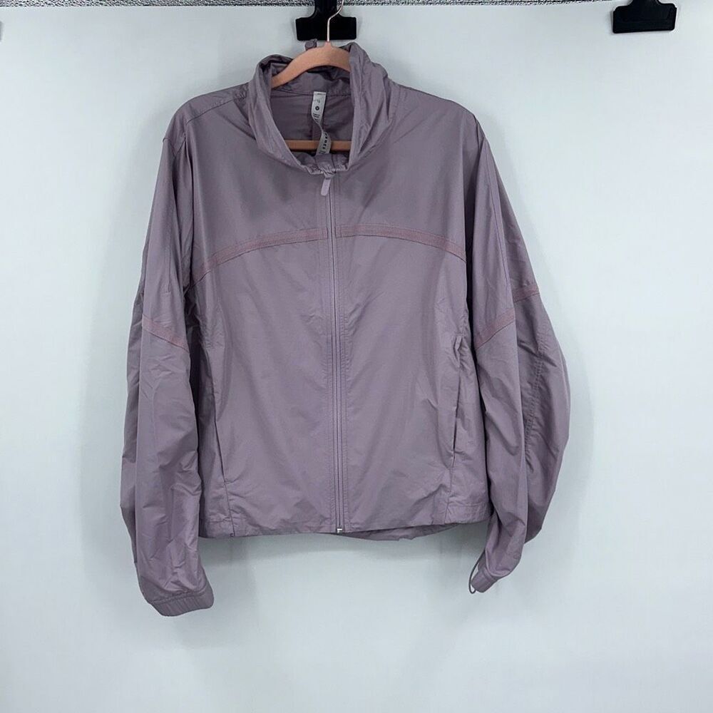 Lululemon Lightweight Cropped Track Jacket in‎ Dusty Rose Sz 12